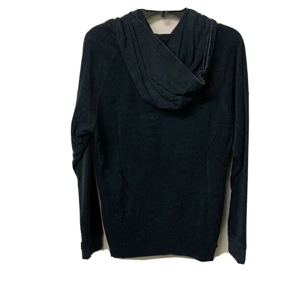 Another Love Womens Blue Striped Hooded Sweatshirt Long Sleeve Blouse - Picture 2 of 4